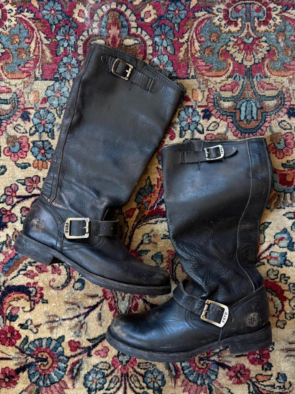 Frye Veronica Slouch Boots Black Size 7